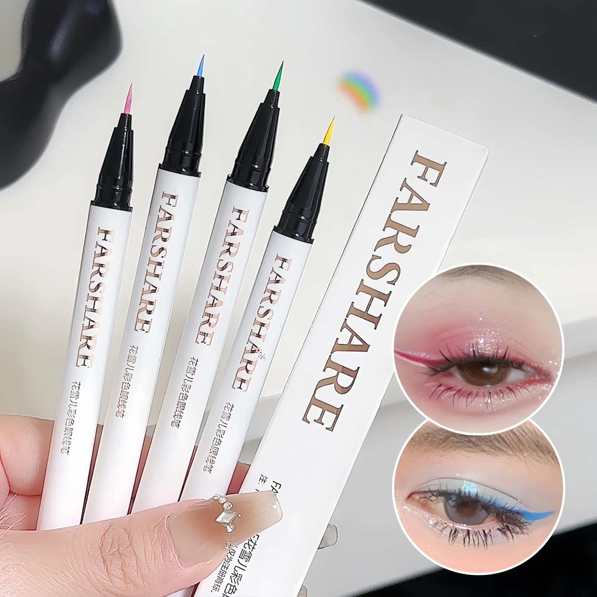 12 kolorów wodoodporny eyeliner w pisaku bardzo cienka końcówka eyeliner w płynie długotrwały eyeliner szybkoschnący kolorowy makijaż na cosplay — image 5