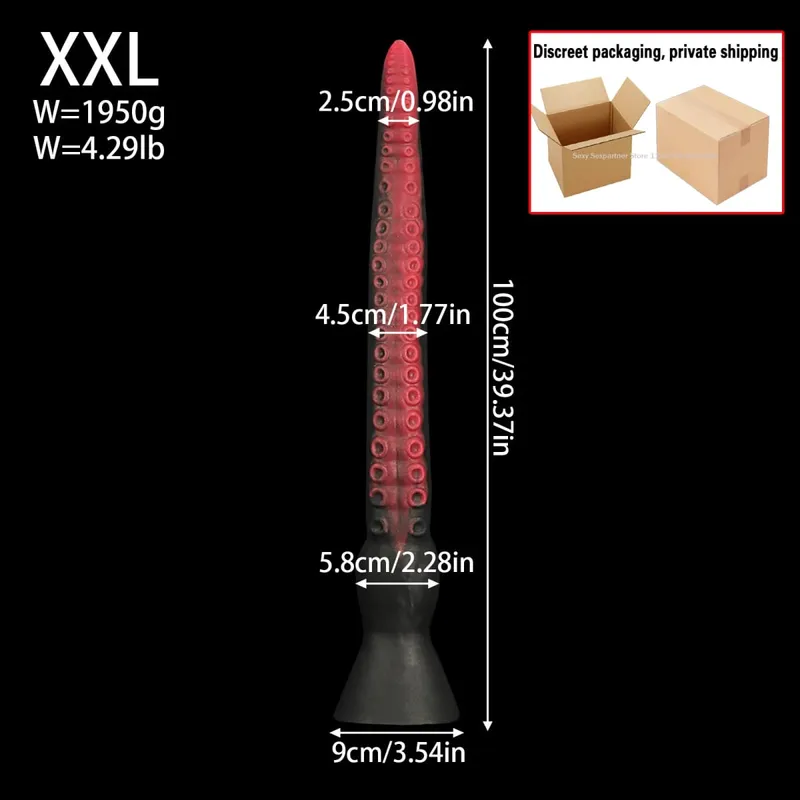 50-100cm Super Long Anal Whip Octopus Anal Plug Silicone Suction Cup Bdsm Buttplug Dilatdor Anal Xxl Sex Toys Women Men Sex Sho — image 8