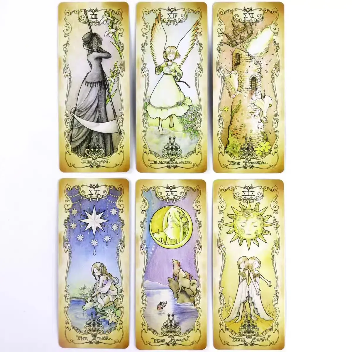 Low Scare Tarot-kort 78 STK Anime Fairy Tale Deck Kawaii Cute Oracle Divination Begyndervenlig hekseri Spirit Board Game — image 6