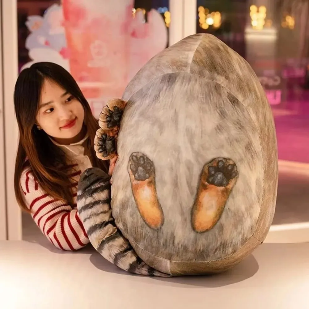 Fierce Looking Super Soft Cat Lifelike Huggable Stuffed Cat Pillow Stretchy Adorable Simulation Cat Pillow Sofa Decor — image 4