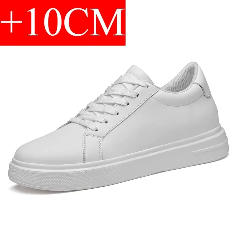 New Men's Sneakers Elevator Shoes Heightening Height Increase Insole 6-10CM High Heels Shoes Leather Sport Shoes Men Shoes — image 12