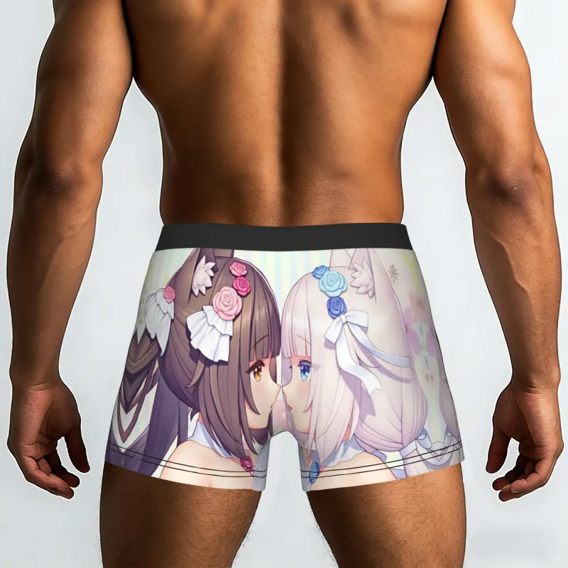 อะนิเมะ N-Nekopara Chocola วานิลลาชุดชั้นในชายพิมพ์เกมกางเกงบ็อกเซอร์กางเกงขาสั้นกางเกงกางเกงนุ่ม — image 3