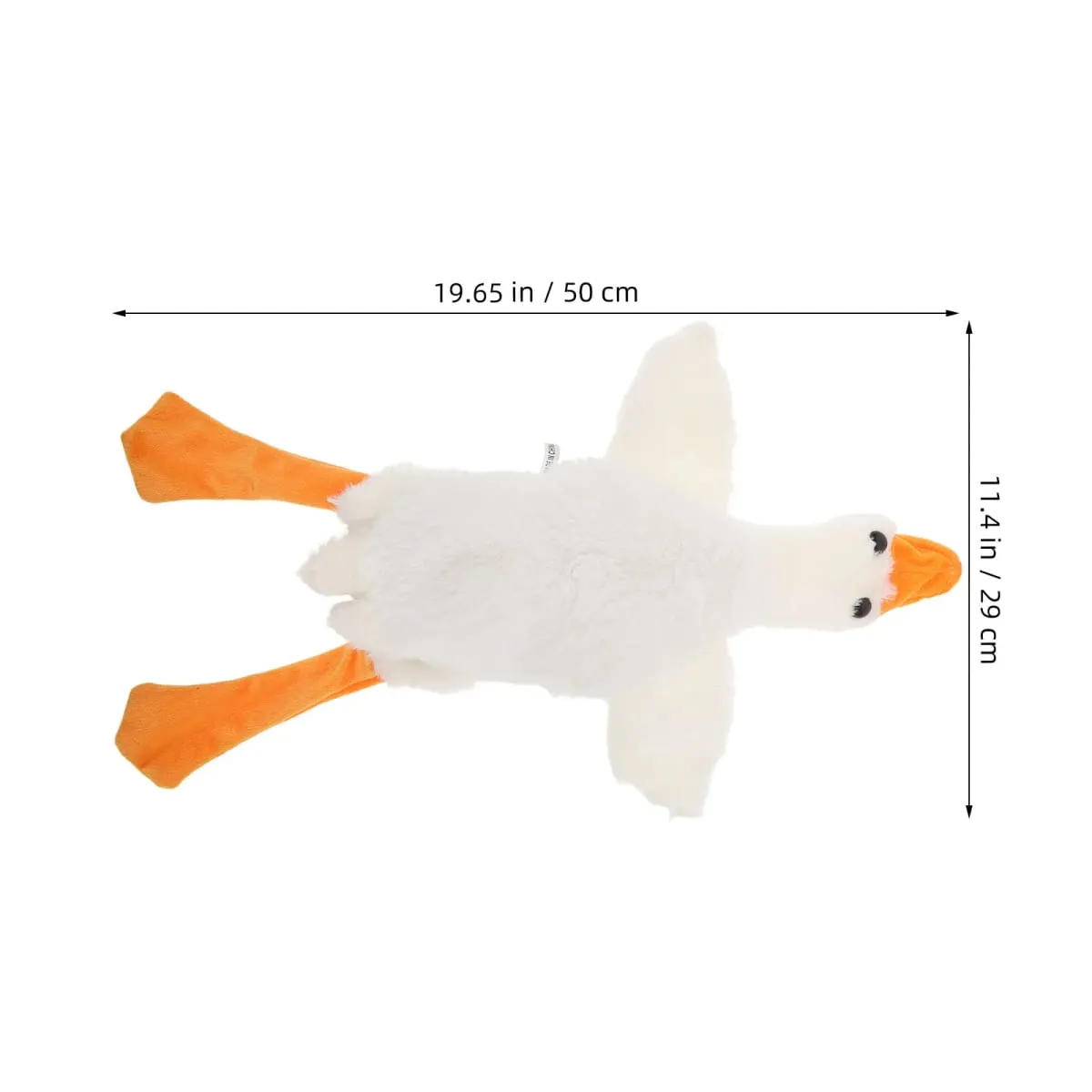 White Goose Stuffed Animal Pillow Case Soft Decorative Throw Pillow Cover 50Cm Kawaii Cartoon Goose for Sofa Couch Bed Party