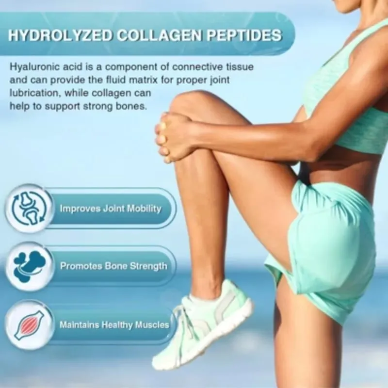 Marine Collagen Peptides Powder - Type I III Collagen with Probiotics Vitamin C & Hyaluronic- Unflavored - 12.35oz/35 Servings