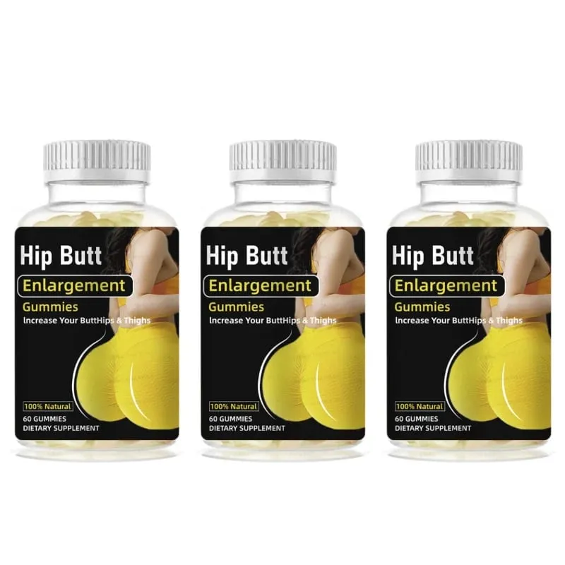 Hip Butt Enlargement Gummies for Buttocks Hips and Thighs Adults Glute Curve Support Gummies for Women Peach Flavor 60 Count — image 7