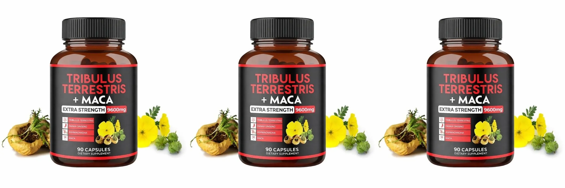 Tribulus Terrestris + Maca Root Extract Supplement understøtter energivitalitet Naturlig urtesundhed Ikke-GMO 90 veganske kapsler — image 8