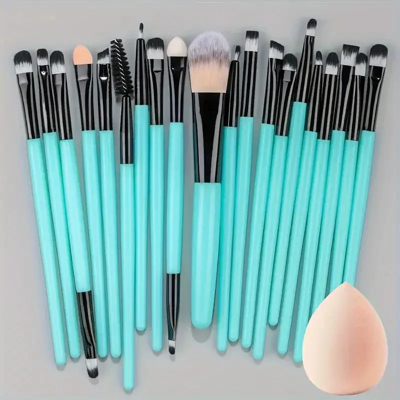 20Pcs Makeup Brushes Set Eyeliner Blending Cheeks Eye Cosmetic Foundation Brush with Makeup Sponge — image 15