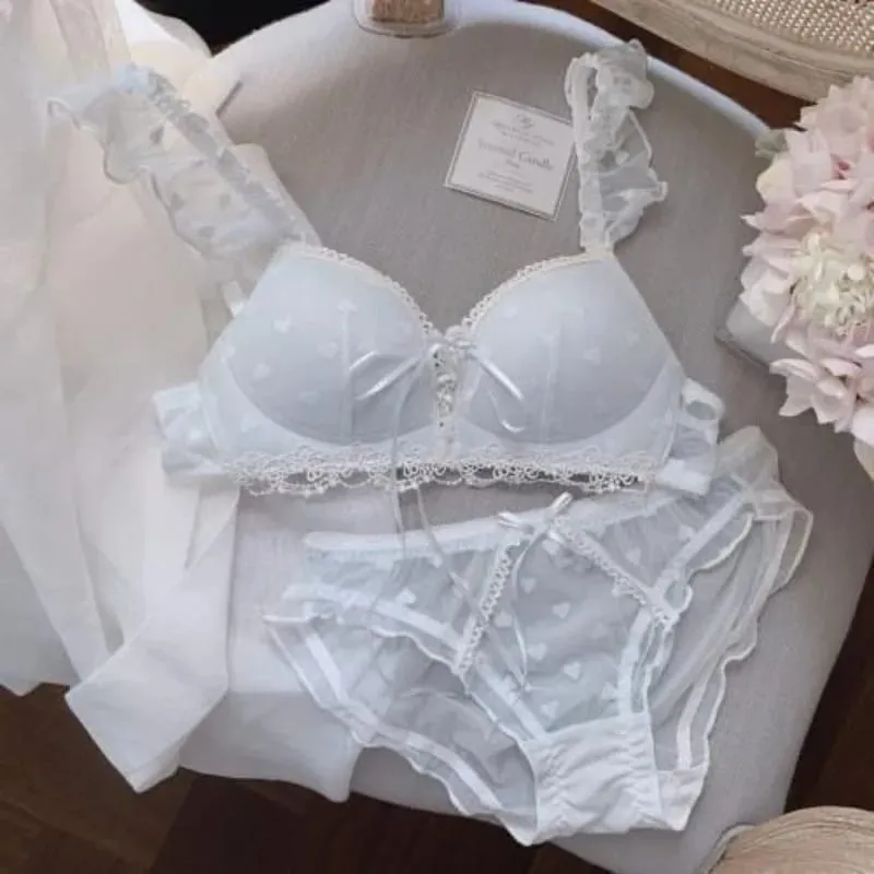 European German Style Lingerie Set Soft Wireless Bralette for Small Breasts Sweet Non Padded Training Bra for Young Girls MOYISU — image 1