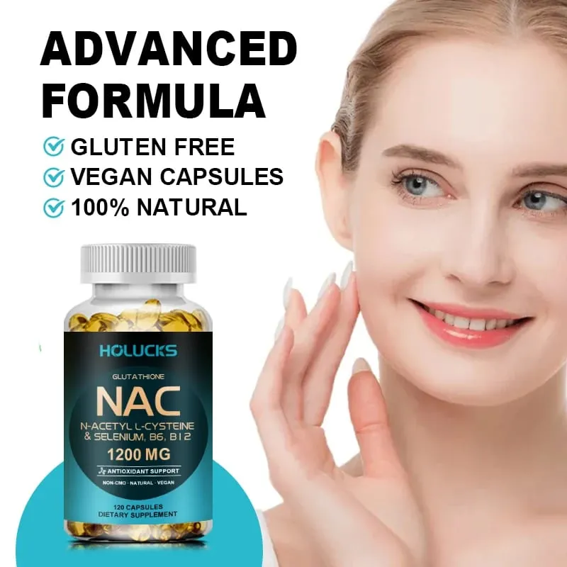 Κάψουλες NAC 1200mg - Υποστήριξη για την υγεία του δέρματος Κυτταρική ενέργεια Αντιοξειδωτική αποτοξίνωση Ενισχύει το ανοσοποιητικό Βελτίωση της πέψης — image 4