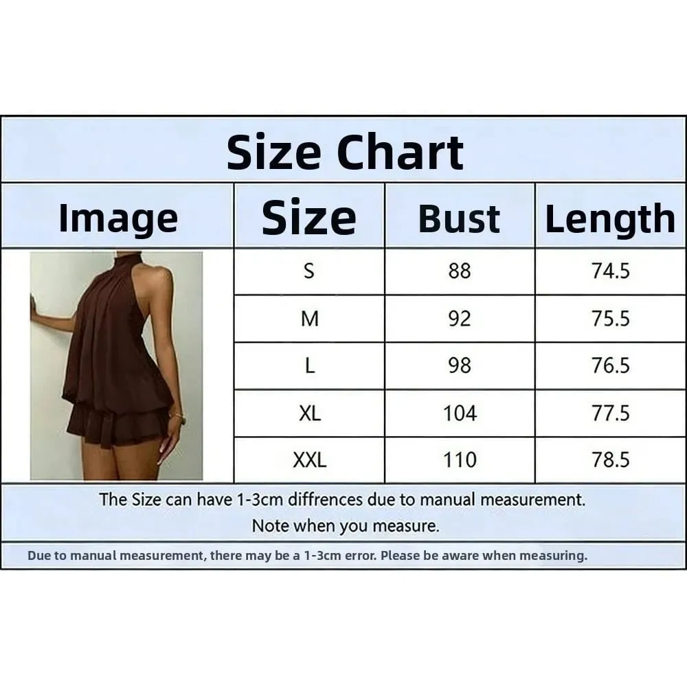 New Halter Tie Party Dress Backless Chiffon Going Out Dresses Sleeveless Ruffle Brunch Outfits for Women — image 6