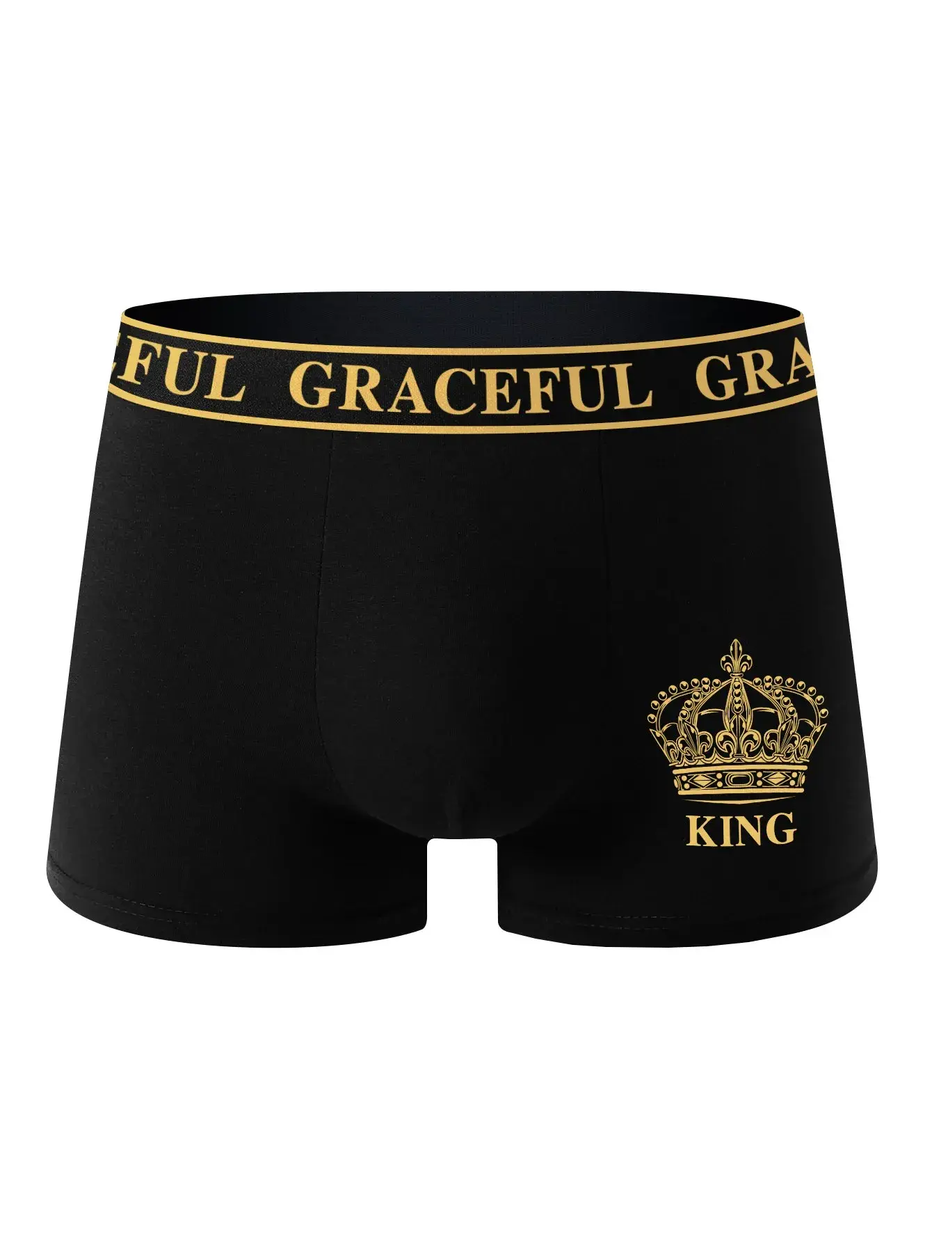 4-Pack Men's Underwear Comfortable Breathable Soft Boxer Shorts Black Gold High-End Sporty Casual Men's Briefs Underwear — image 3