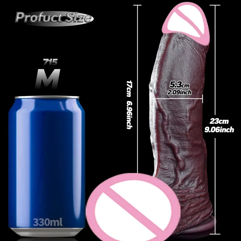 Gros gode réaliste doux XXL, porno énorme et épais, faux pénis, Double bite en Silicone, femme et homme, Masturbation, ventouse, jouets sexuels anaux — image 9