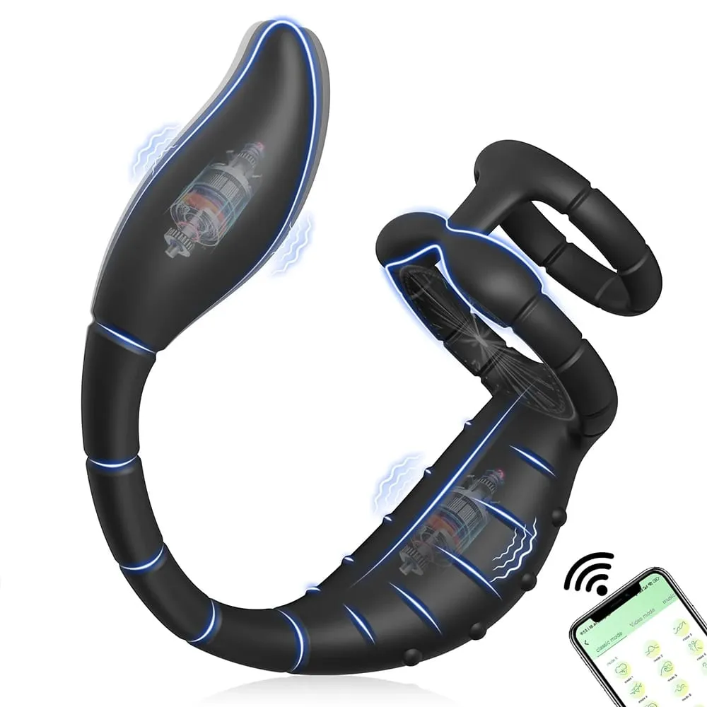 APP Control Vibrating Butt Plug Cock Ring Prostate Massager for Men for Gay Anal Vibrator Penis Ring Adult Sex Toy for Men — image 1