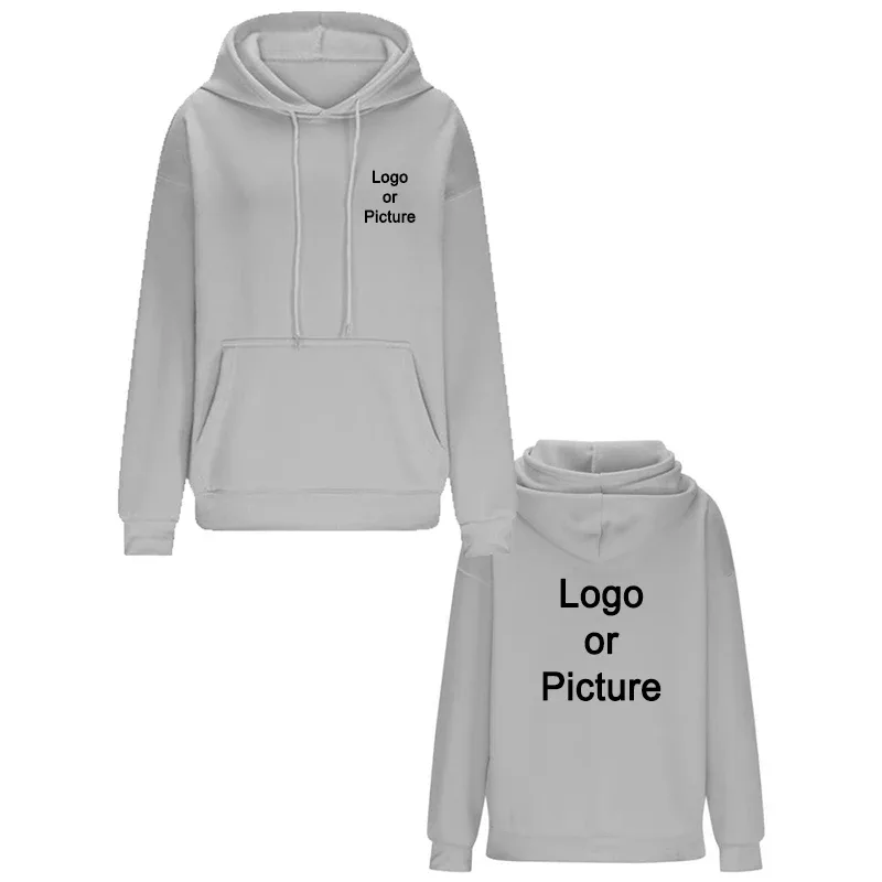 Reka bentuk DIY Oversize Hoodies Fesyen Wanita Disesuaikan Cetak Longgar Lengan Panjang Bahu Drop Cuff Sweathsirts Pullovers Sudadera