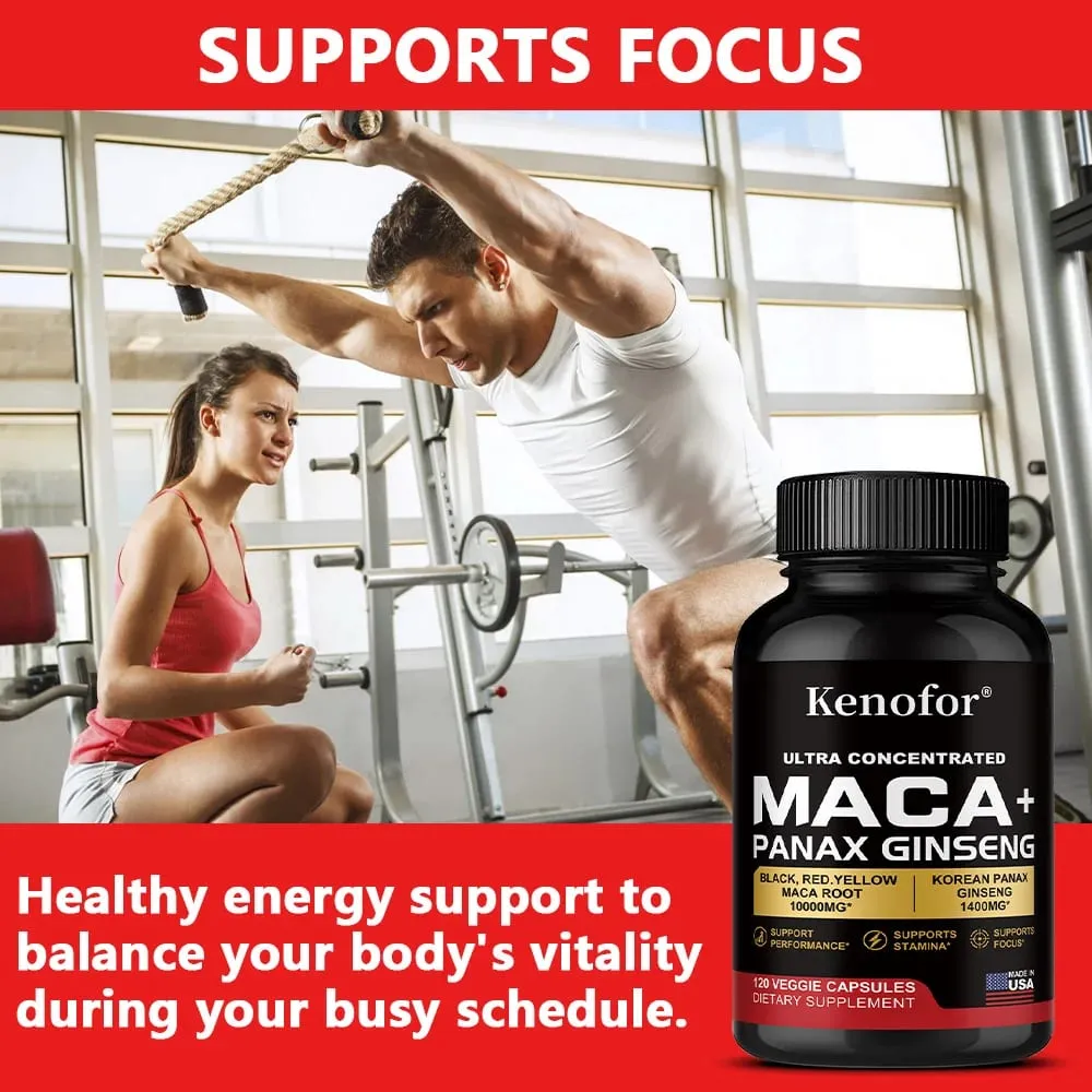 Organic Peruvian Maca Root Capsules - Black+Red+Yellow Blend for Energy & Performance Vegan Non-GMO Supplement for Men & Women — image 6