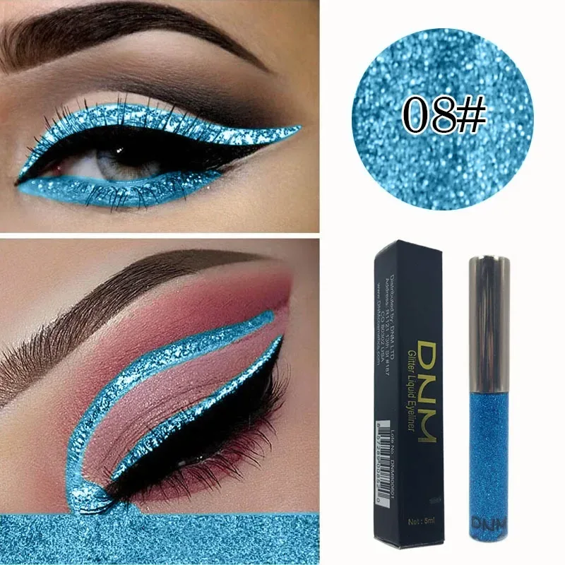 16 Colors Diamond Liquid Eyeliner Professional Silver Green Shiny Eyes Flash Long-lasting Liquid Glitter Eye Liner Beauty Makeup