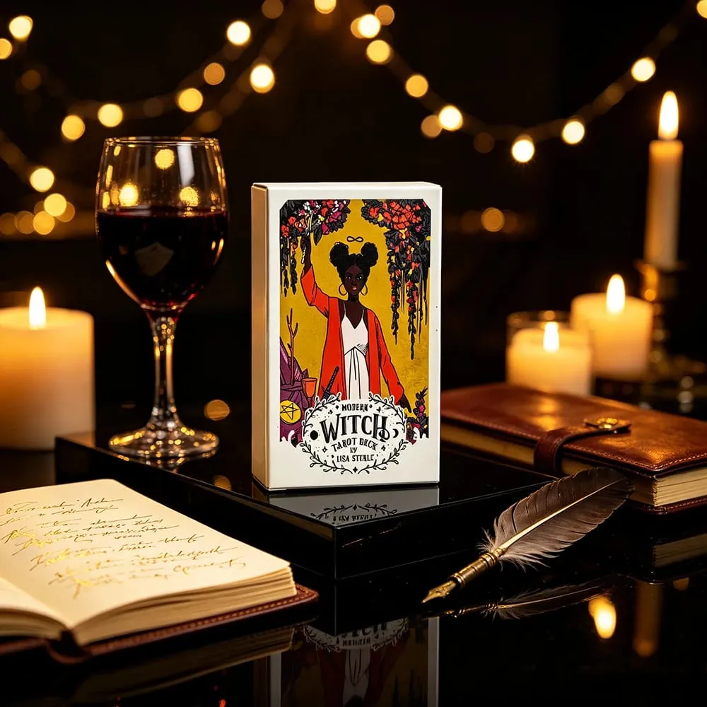 Modern Witch Tarot Deck 78 Cards English Version Divination Board Game Cards Game Spiritual Guidance Tarot Deck for Beginners — image 2