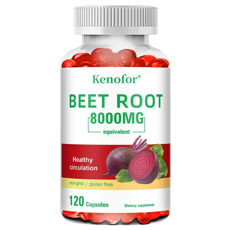 Beetroot Powder Extract Capsules - With Black Pepper for Nitric Oxide Heart & Blood Pressure Health Energy & Endurance Support