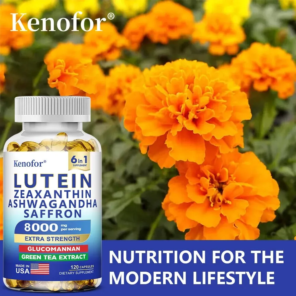 Lutein & Zeaxanthin Supplement 8000 Mg Eye Vitamins with Saffron for Adults Eye Health Supplement To Support Vision and Eyes — image 4
