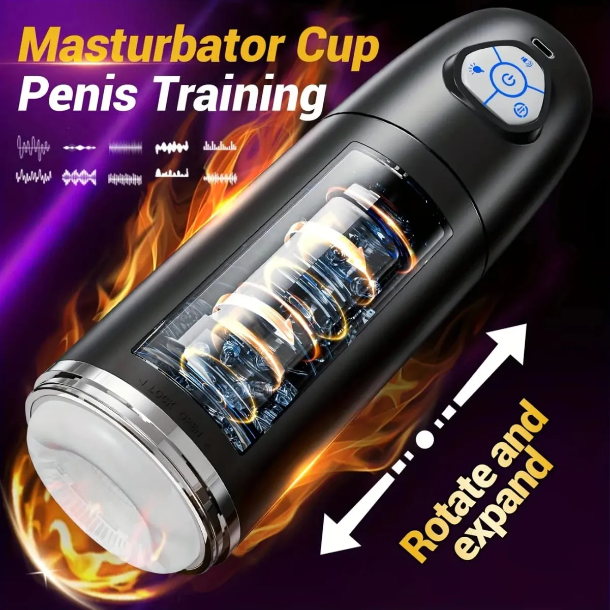 Fully Automatic APP Male Rotary and Telescopic Masturbation Device Penile Desensitization Delay Training Device Adult Sex Toys — image 2