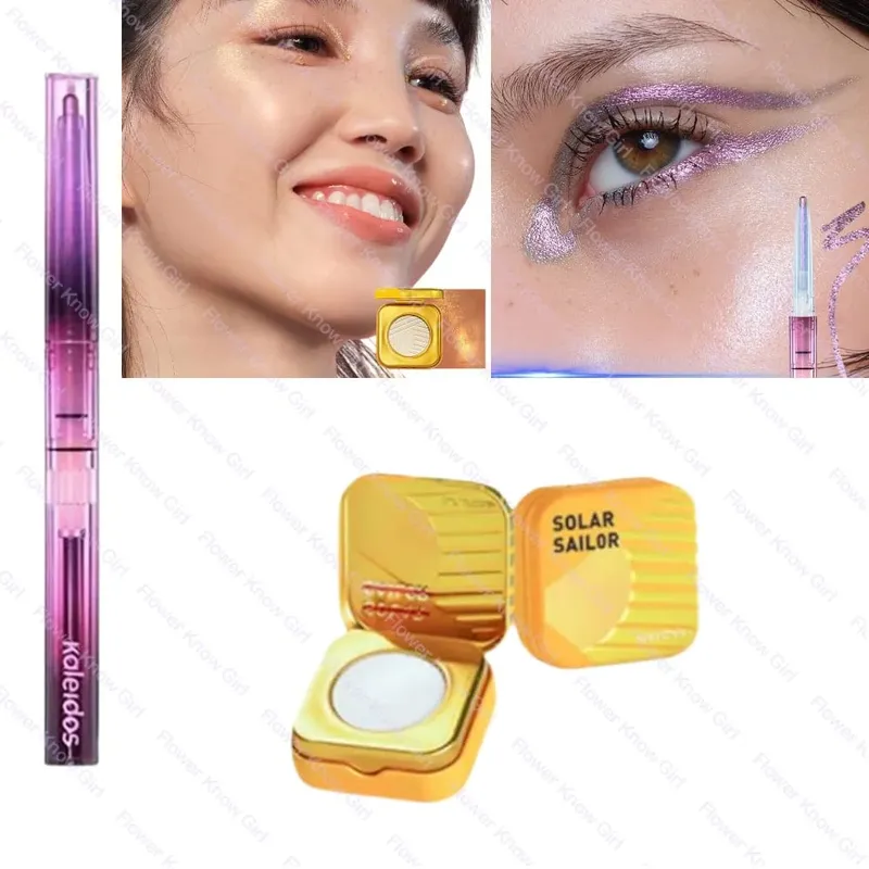 Kaleidos Chameleon Face Eye Makeup Set Gel Eyeliner Pencil Chameleon Eyeshadow Highlighter Chrome Glitter Diamond Powder — image 9