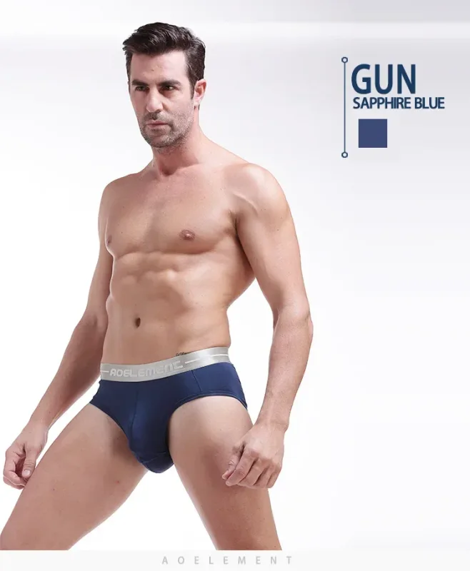 1pc Modal capsule lift U convex men's underwear bullet separate ice silk capsule pouch briefs