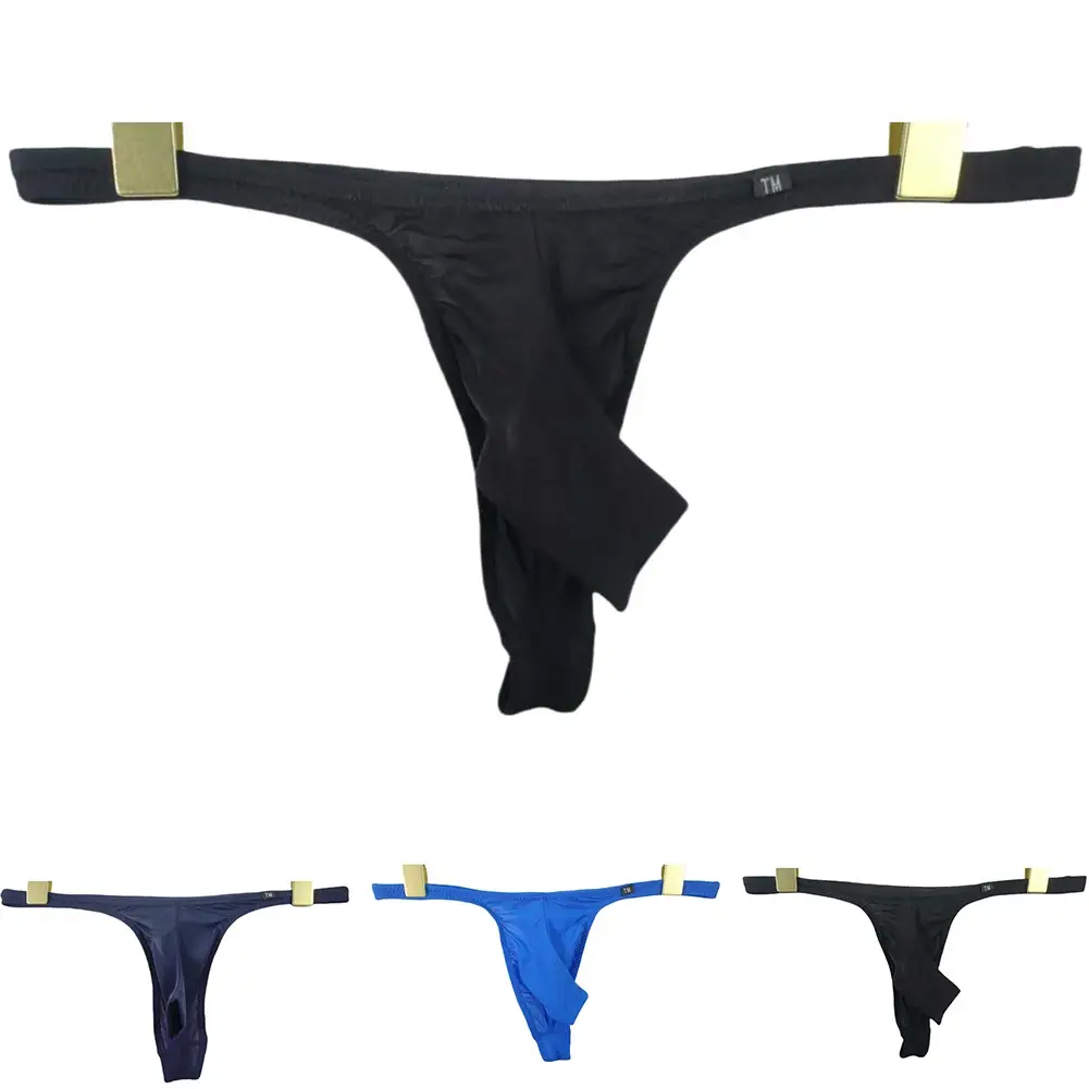 Men Sexy Front Open Pouch Thong G-string T-back Elephant Nose Briefs Underwear — image 2