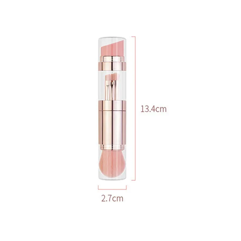 5 In 1 Tragbare Einziehbare Make-Up Pinsel Für Foundation Augenbrauen Lip Lidschatten Lose Pulver Kosmetik Set Make-Up Pinsel Werkzeuge — image 4