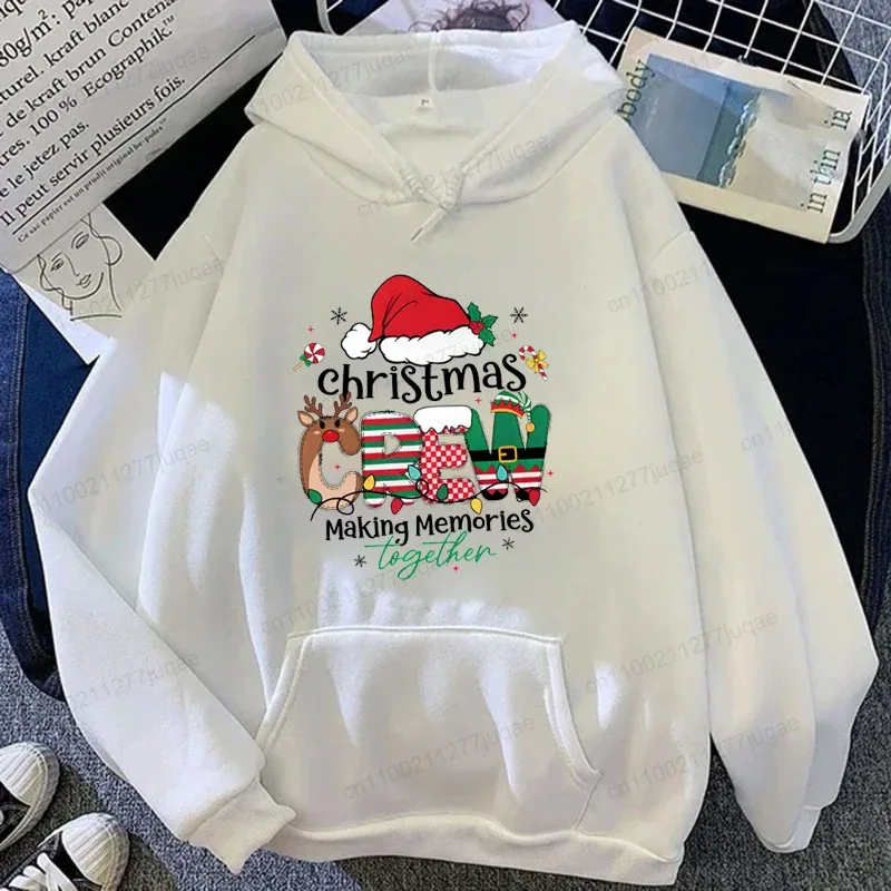 Christmas Crew Making Memories Together Hoodies Family Matching Christmas Outfit Santa Hat Graphic Sweatshirts Xmas Party Shirts — image 14