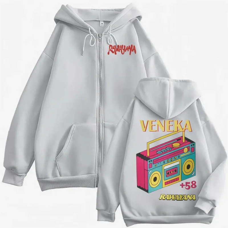 Band Rawayana Veneka Album Zip Up Hoodies Men Women Hip Hop Pop Music Jacket Sweatshirt Fleece Long Sleeve Zipper Pullovers Coat