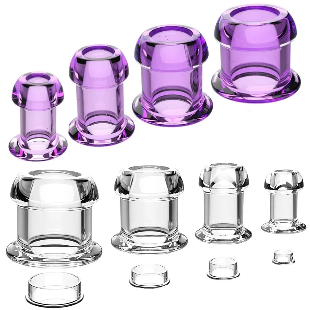 Hollow Speculum Peeking Anal Beads Vagina Butt Plug Ass Expander Tunnel Transparent Anus Dilation BDSM Sex Toy for Gay Couples — image 5