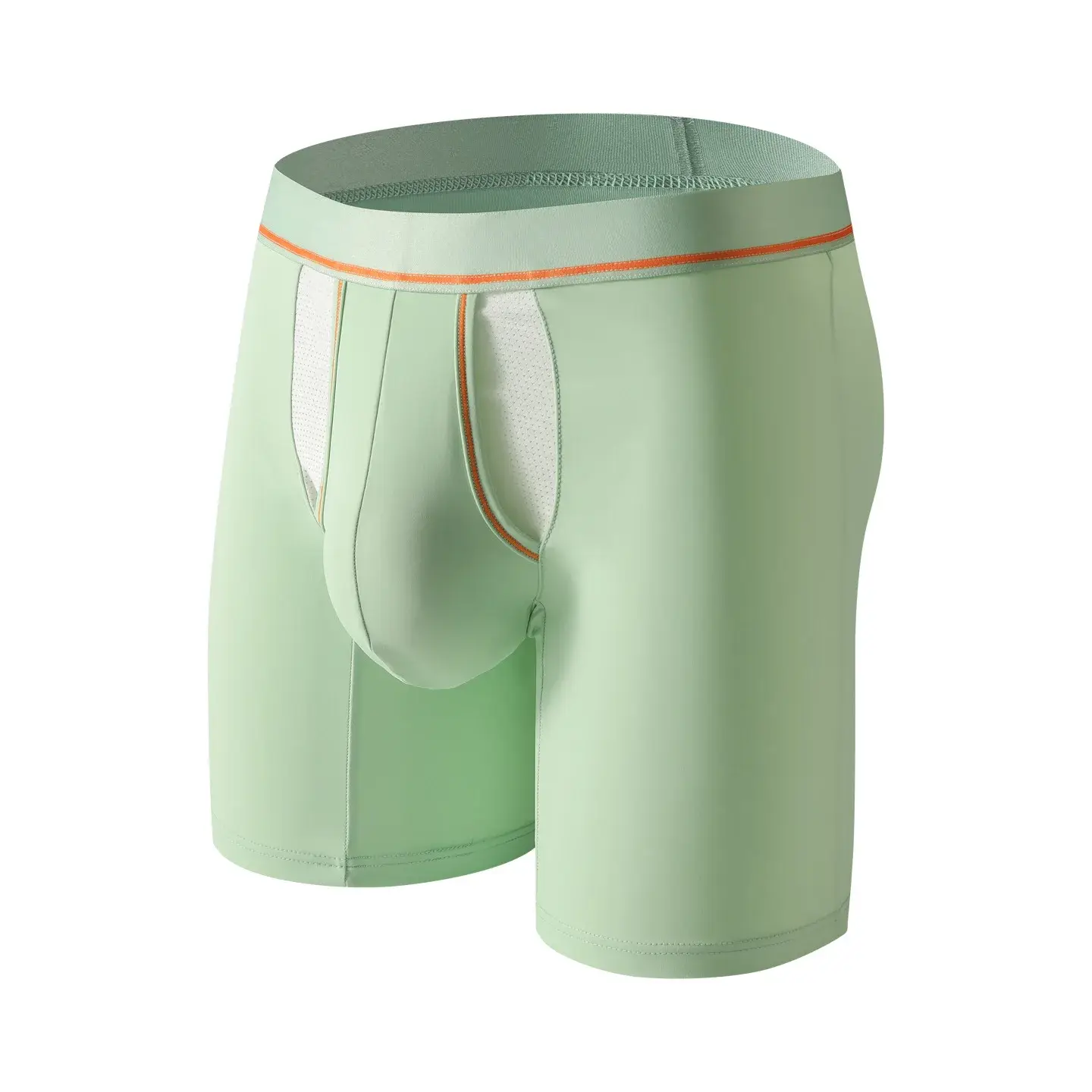 Men's Underwear Boxer Shorts Slim Ice Silk Extended Leg Boxers Man Breathable Bullet Separation Pouch Panties Male Underpants