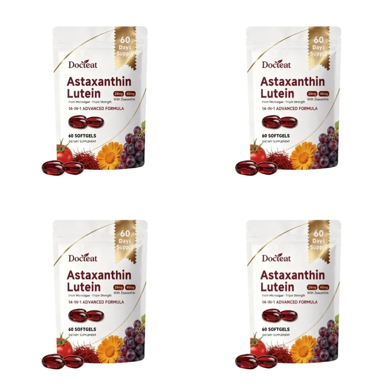 Triple Strength Eye Supplement Lutein Astaxanthin Zeaxanthin Vision Support for Screen Glare & Digital Eye Strain 60 Softgels