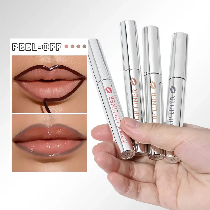 Lakerain Peel Off Lip Liner Waterproof Smudge-proof Lip Liner Long Lasting Color Non-fading Hydrate Nourish Lip Contour Makeup — image 5