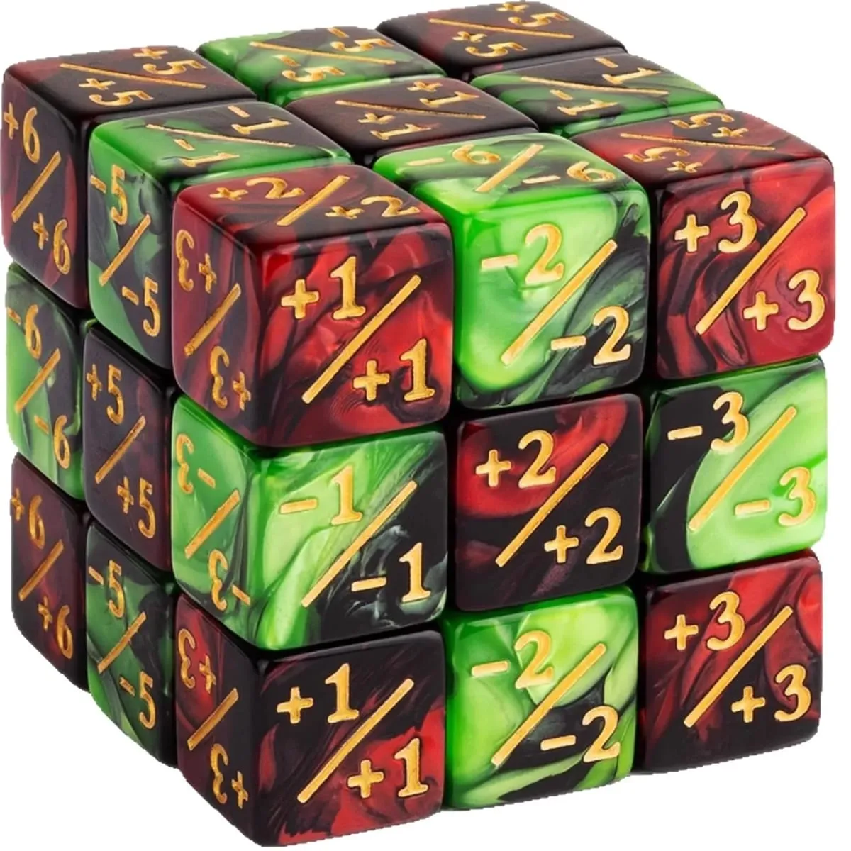 10Pcs 16mm 6 Side Dice Counters +1/-1 Dice Kids Toy Counting Dices For Magic The Gathering Card Gaming Token & Loyalty Toys Gift — image 1