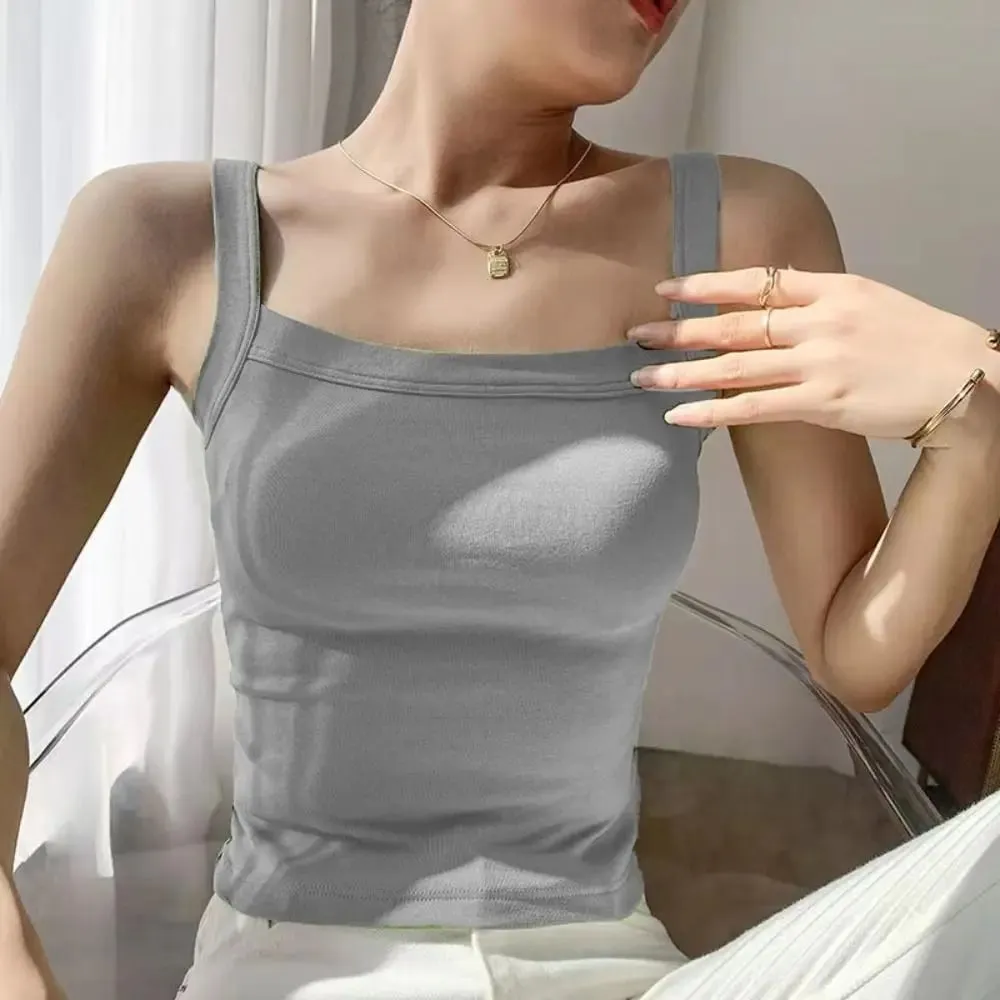 Casual Sleeveless Summer Tank Tops Slim Underwear Cami Top Shirt Camisoles Vest Corset Sports Activities — image 2