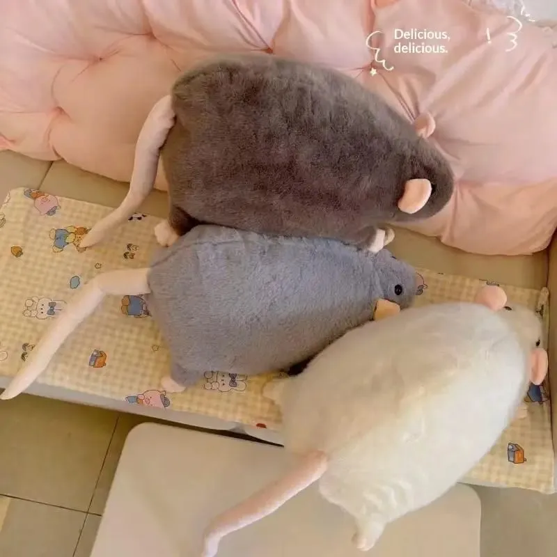 1Pc 35/50/90cm Cartoon Flower Branch Rat Soft Oversized Animal Figure Cute Simulation Big Mouse Plush Toy Pillow Birthday Gift — image 5