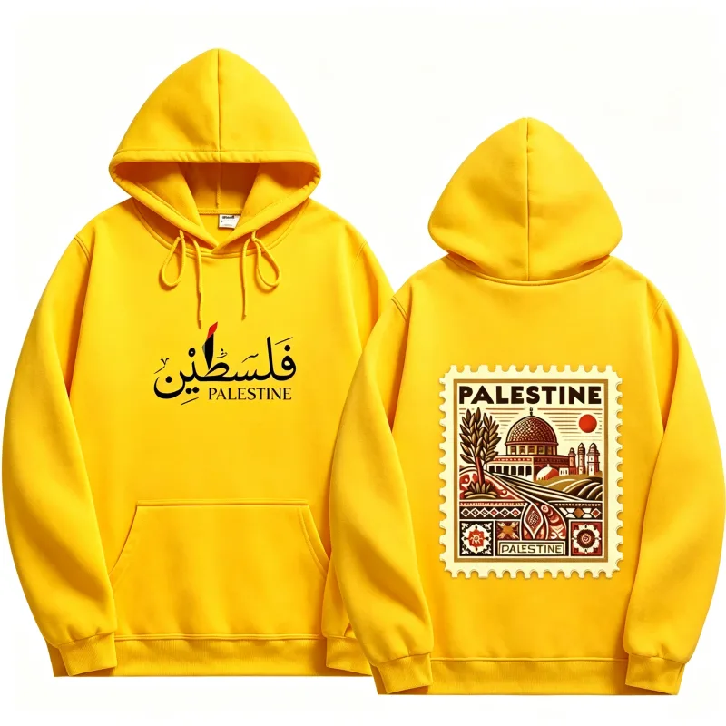Unisex Autumn Winter Vintage Casual Pullover Sweatshirts Palestine Hoodie Fashion Harajuku Aesthetic Retro Graphic Hoodies Tops