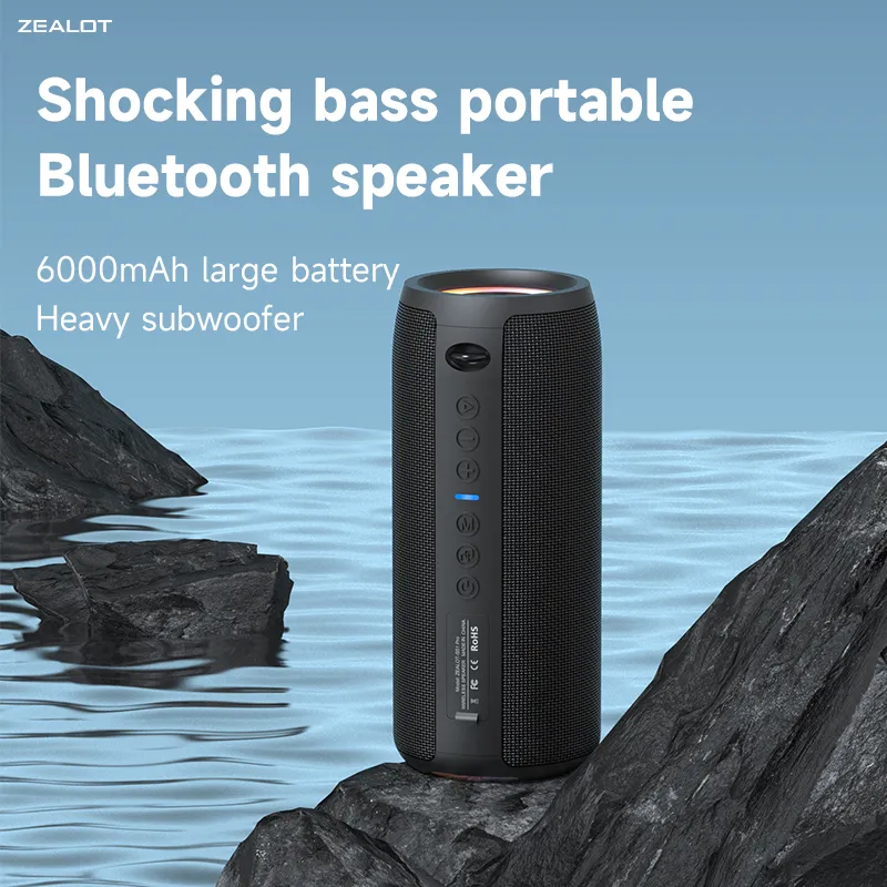 Zealot-S51Pro 40W 고출력 블루투스 스피커 3D 스테레오베이스 블루투스 스피커 휴대용 IPX5 방수 적합한 TWS 붐 박스 — image 7