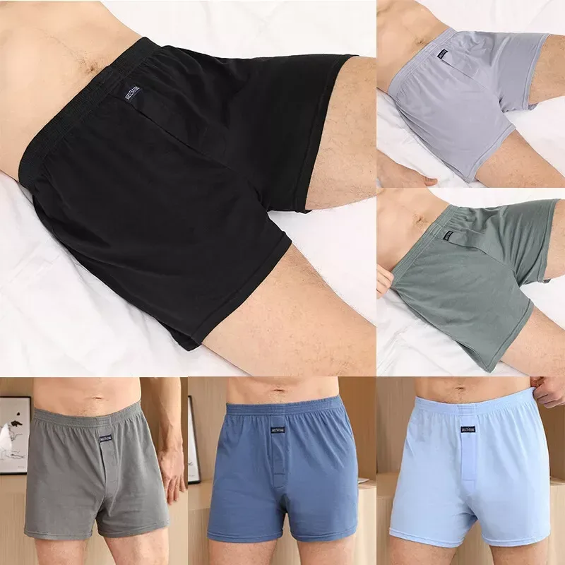นักมวยชาย Pantie Lot Underpant หลวมขนาดใหญ่ผ้าฝ้าย PLUS ขนาดชุดชั้นในชายกางเกงนักมวยชายกลางนักมวยชาย — image 7