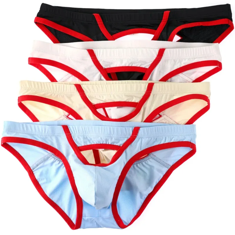 4pcs Men Briefs Underwear Men's Sexy Mesh Breathable Underpants Jockstrap Mens Briefs Bikini Underwear Shorts Male Panties K69
