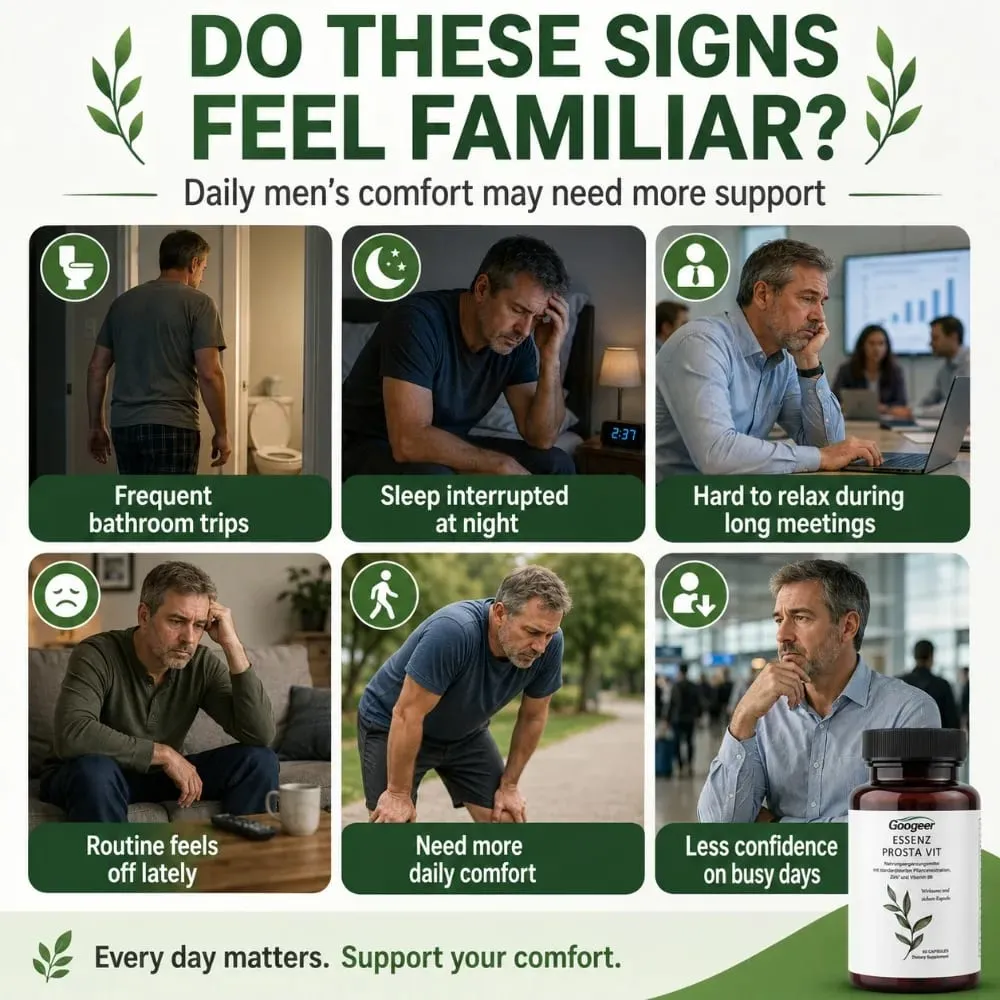 Googeer Prostate Support Capsules Saw Palmetto Extract Stinging Nettle Zinc Vitamin B6 60 Capsules Men's Daily Support — image 3