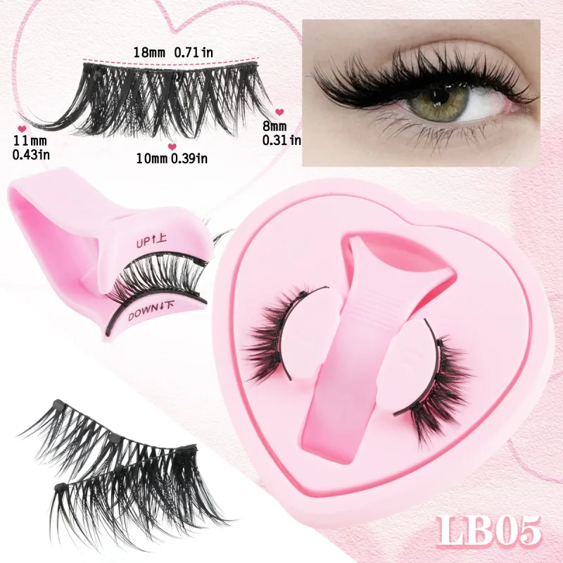 Magnetic Eyelashes Kit Natural 3D Mink Lashes Thick Fluffy False Lashes No Glue Needed Fake Eyelash Makeup Faux Cils