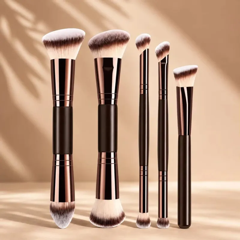 Professional Dual-Ended Makeup Brush Set with Foundation Contour Blush Powder Eyeshadow and Concealer Brushes Soft Syntheti — image 5