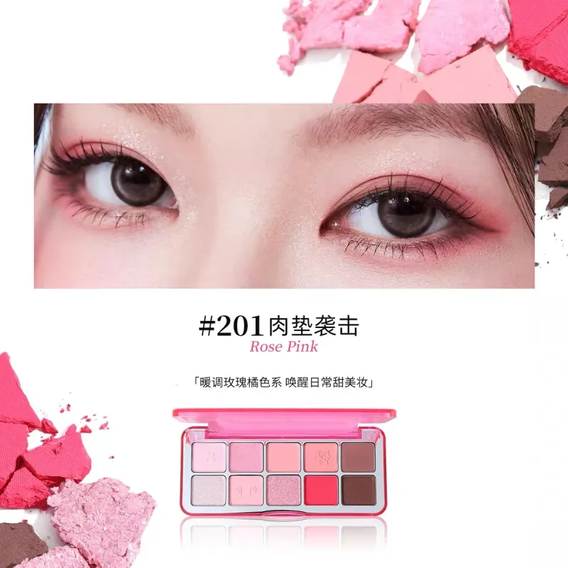 10 Color Eyeshadow Palette Portable Pink Matte Shimmer Glitter Lasting Pearl Shine Eye Shadow Makeup — image 9
