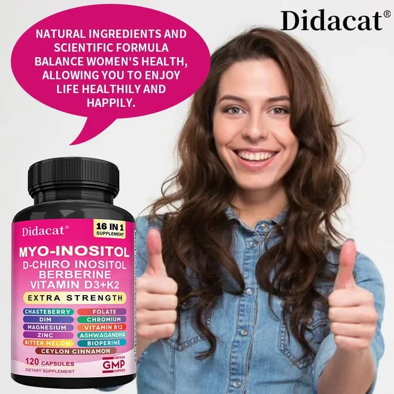 Myo Inositol Complex Capsules D-Chiro-Inositol & Vitamin D3 K2 Natural Daily Wellness Mood Relaxation & Body Vitality Support — image 5