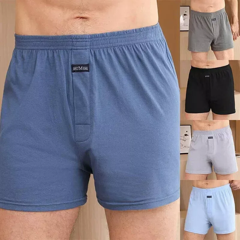 นักมวยชาย Pantie Lot Underpant หลวมขนาดใหญ่ผ้าฝ้าย PLUS ขนาดชุดชั้นในชายกางเกงนักมวยชายกลางนักมวยชาย — image 8