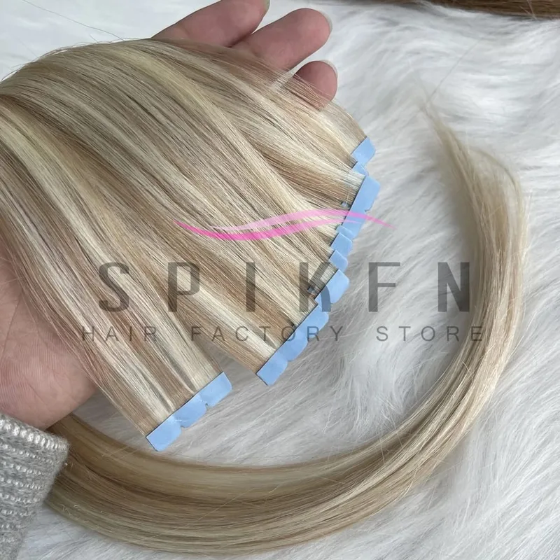 Mini Tape In Human Hair Extensions 12"-20" Machine Remy Skin Weft Adhesive Tape Hair Natural Black Tape Ons 10pcs for Women — image 15