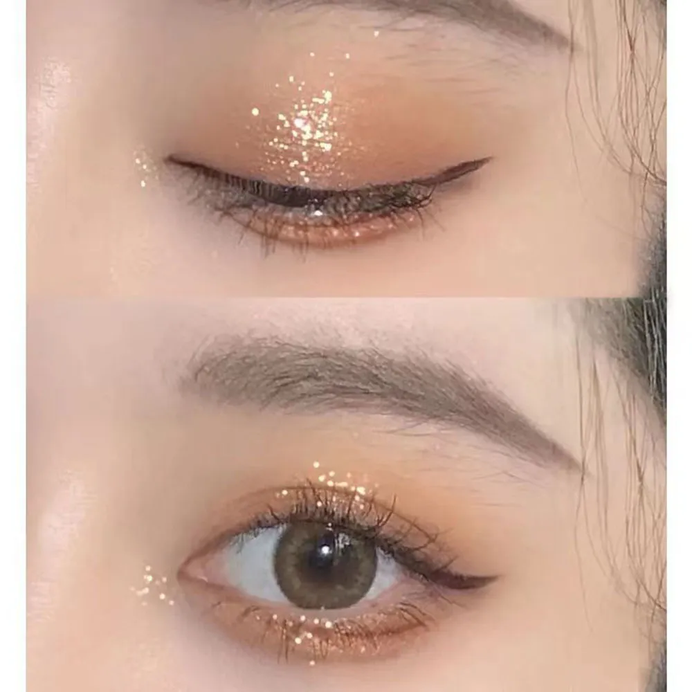 New Nine-color Eyeshadow Palette Butter Orange Brown Pearly Matte Glitter Eyeshadow Shiny Eye Shadow Long-lasting Eye Make Up — image 3