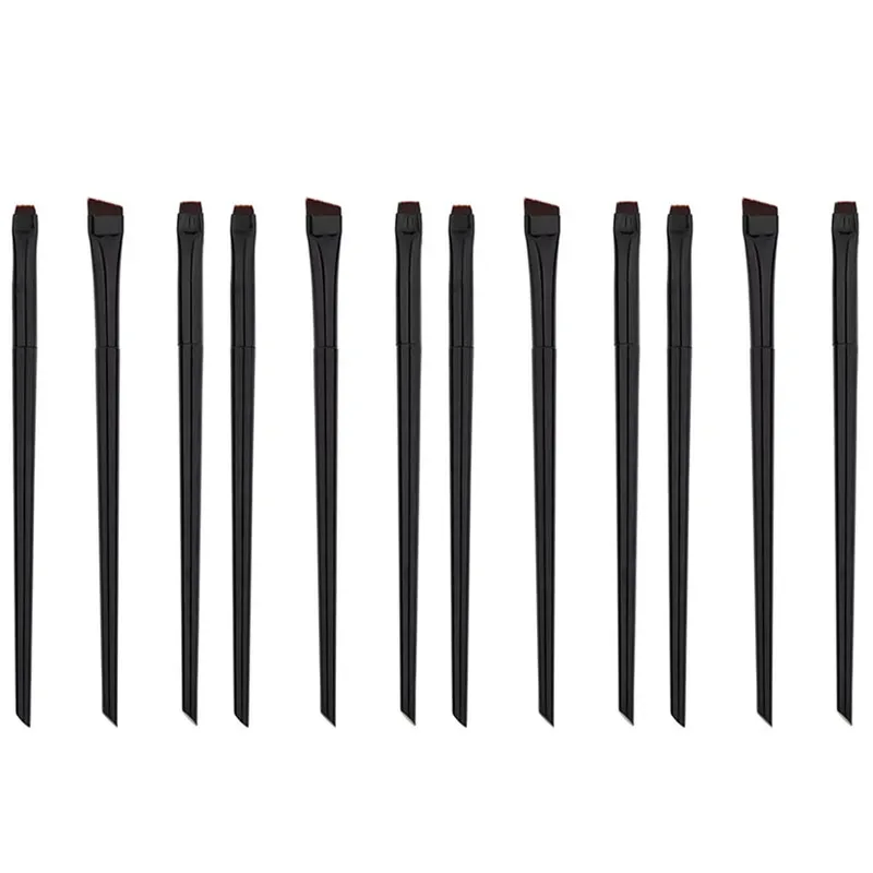 3/6/9/12Pcs Angled Eyeliner Brush Micro-Fine Tip for Brows & Cut Crease Vegan Professional Makeup Brushes — image 18